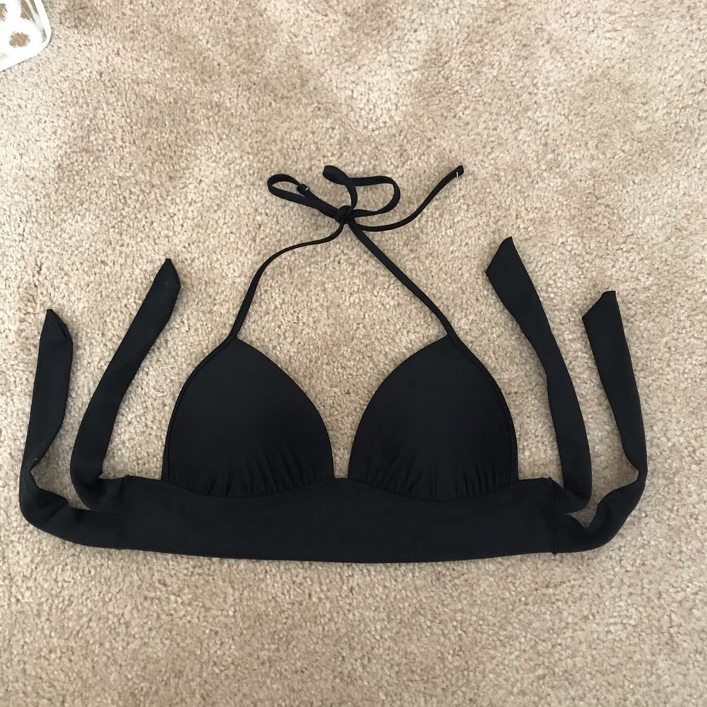 Aerie Halter Bikini Top Black
